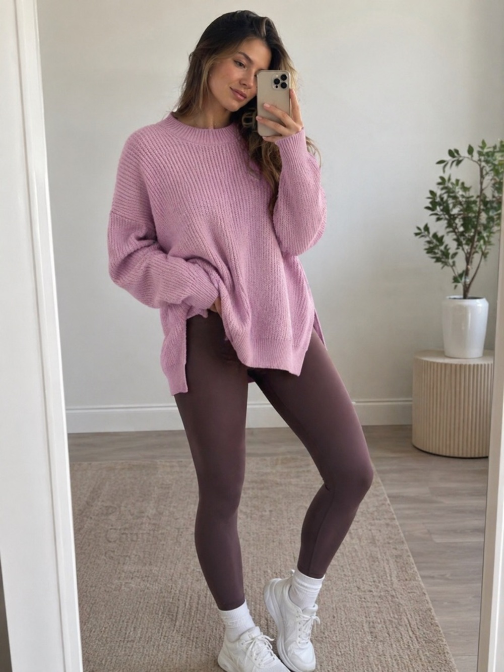 PINK Victoria’s Secret Oversized Chunky Knit Sweater Pink NWT Small